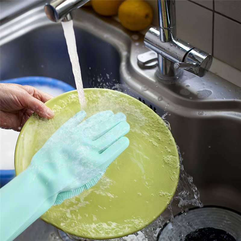 Magic Silicone Cleaning Gloves – Multipurpose Dish & Pet Washing Tool (1 Pair )
