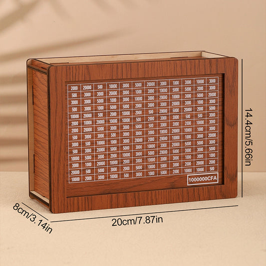 Eco-Friendly Wooden Piggy Bank – Secure & Decorative Coin Box