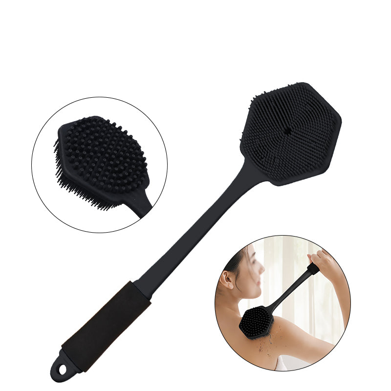 Comfort Grip Silicone Bath Brush – Deep Cleansing Back & Body Washer