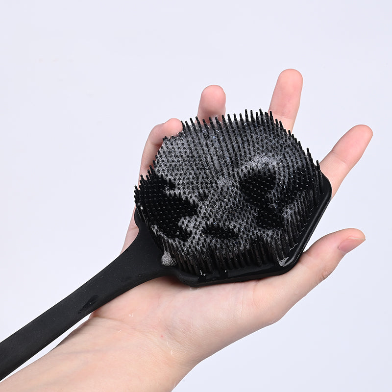 Comfort Grip Silicone Bath Brush – Deep Cleansing Back & Body Washer