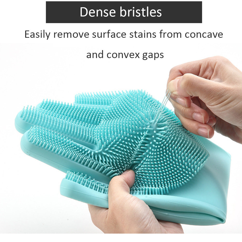 Magic Silicone Cleaning Gloves – Multipurpose Dish & Pet Washing Tool (1 Pair )