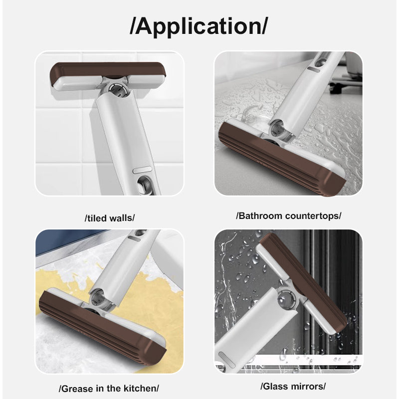 Mini Magic Sponge Mop – Self-Squeeze Wiper for Quick & Easy Cleaning